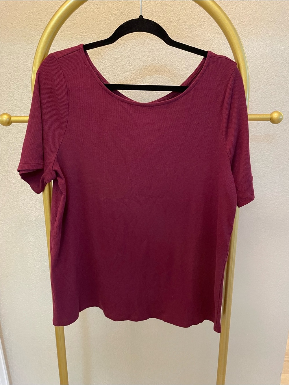 Maurice’s Scoop Neck Top - Burgundy